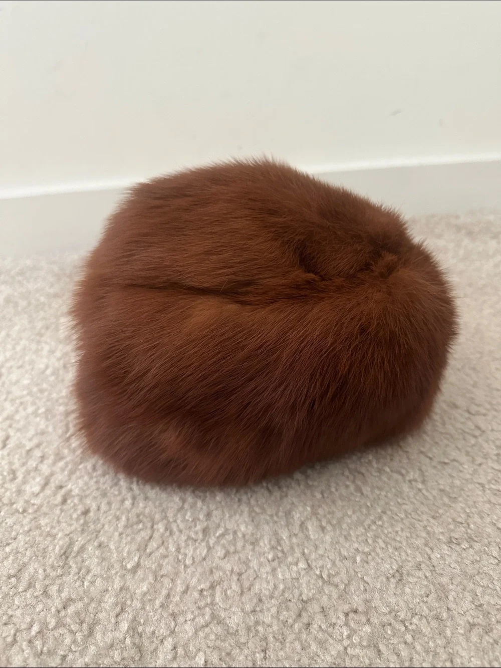 Vintage Plush Brown Fur Hat